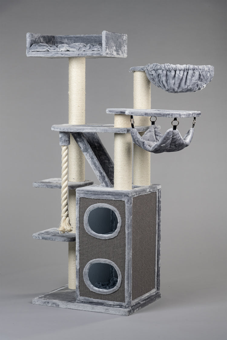 Albero tiragraffi Cat Penthouse Crown (Grigio Chiaro)